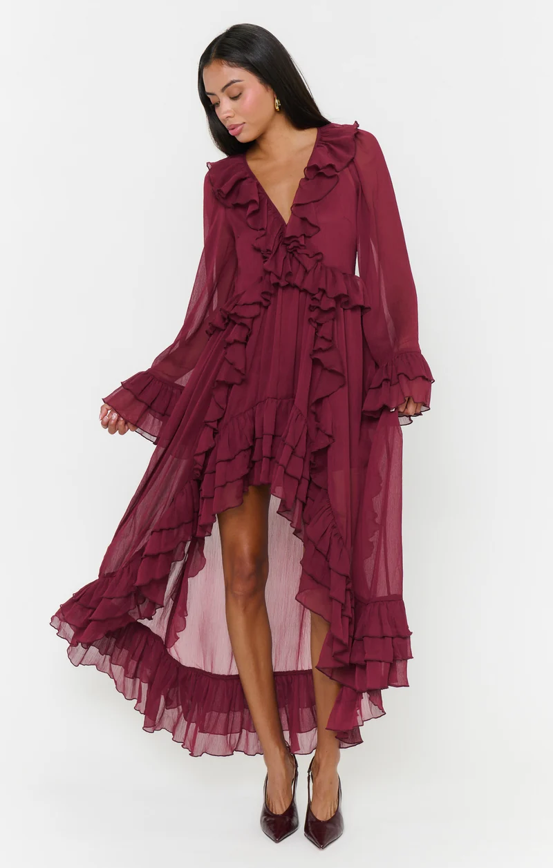 Shiloh Maxi Dress ~ Burgundy