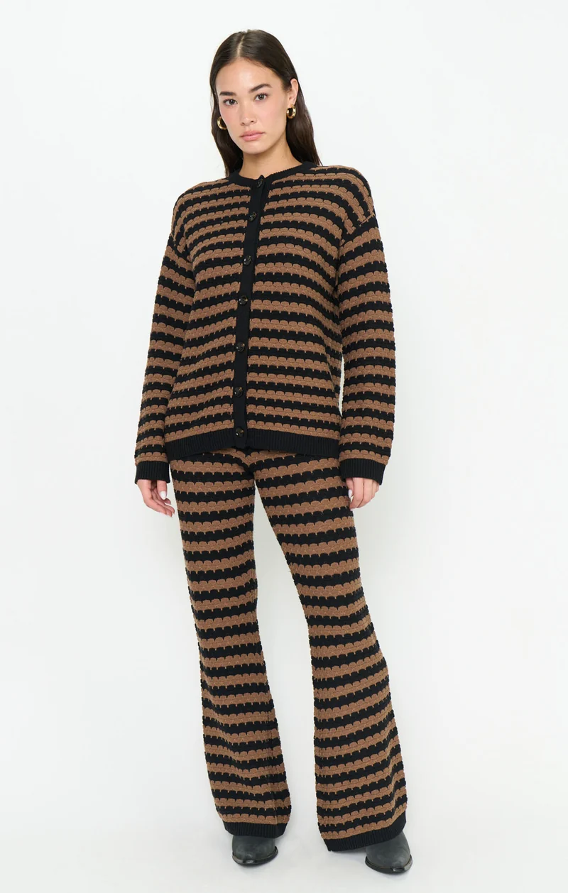 Feel Good Pants ~ Coffee Stripe Knit