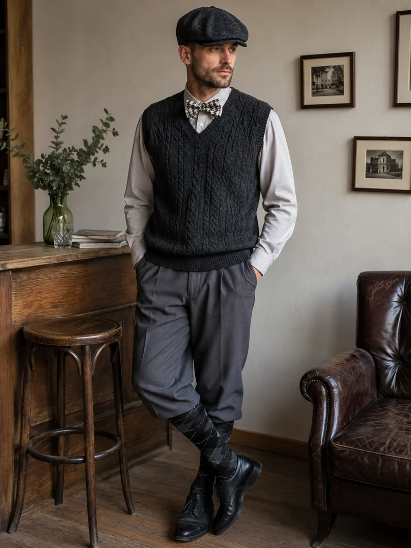20er Jahre Herren Outfit mit Knickerbocker Gr. 56/58