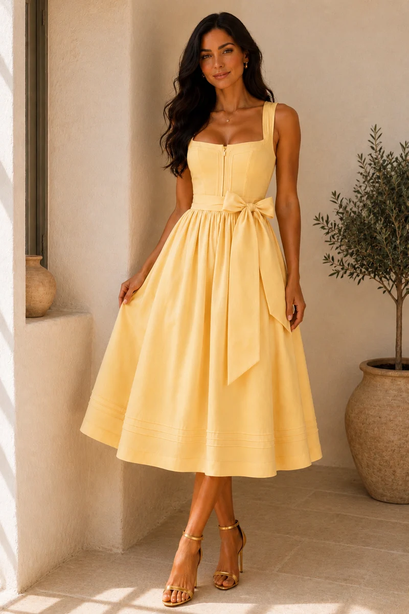 Butteryellow Leinen-Dirndl – 75 cm | LIGA DI BAVARIA