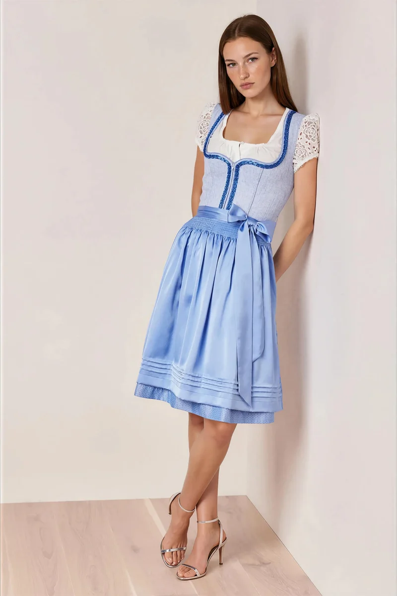 Julia Trentini Gerda Midi Dirndl, Blue — 60cm