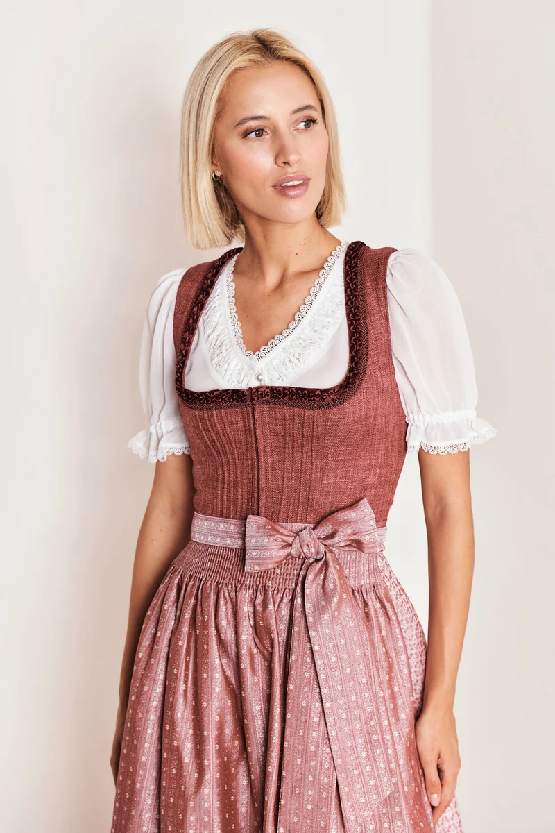Julia Trentini Christa Midi Dirndl, Rose — 60cm