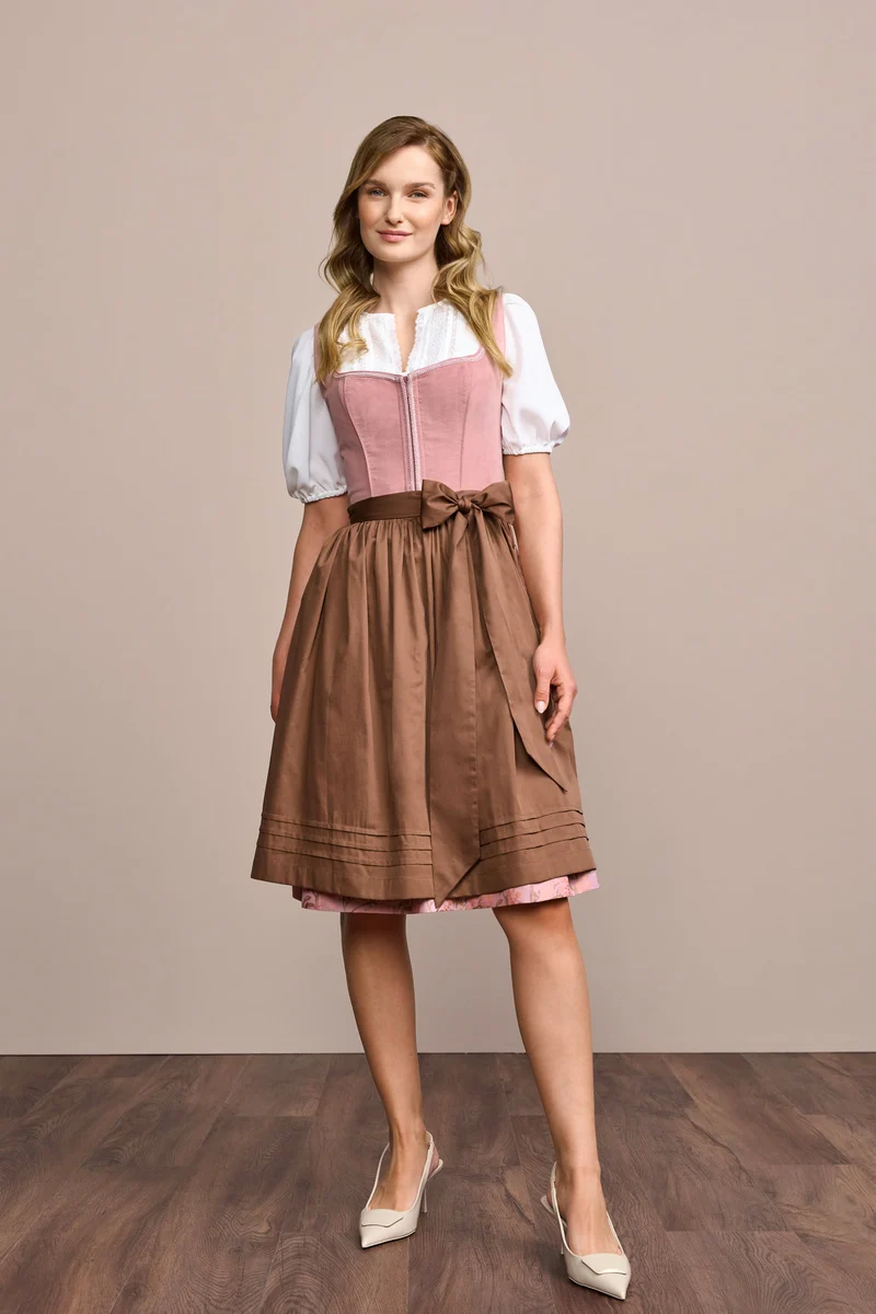 Julia Trentini Cami Midi Dirndl, Rose — 60cm
