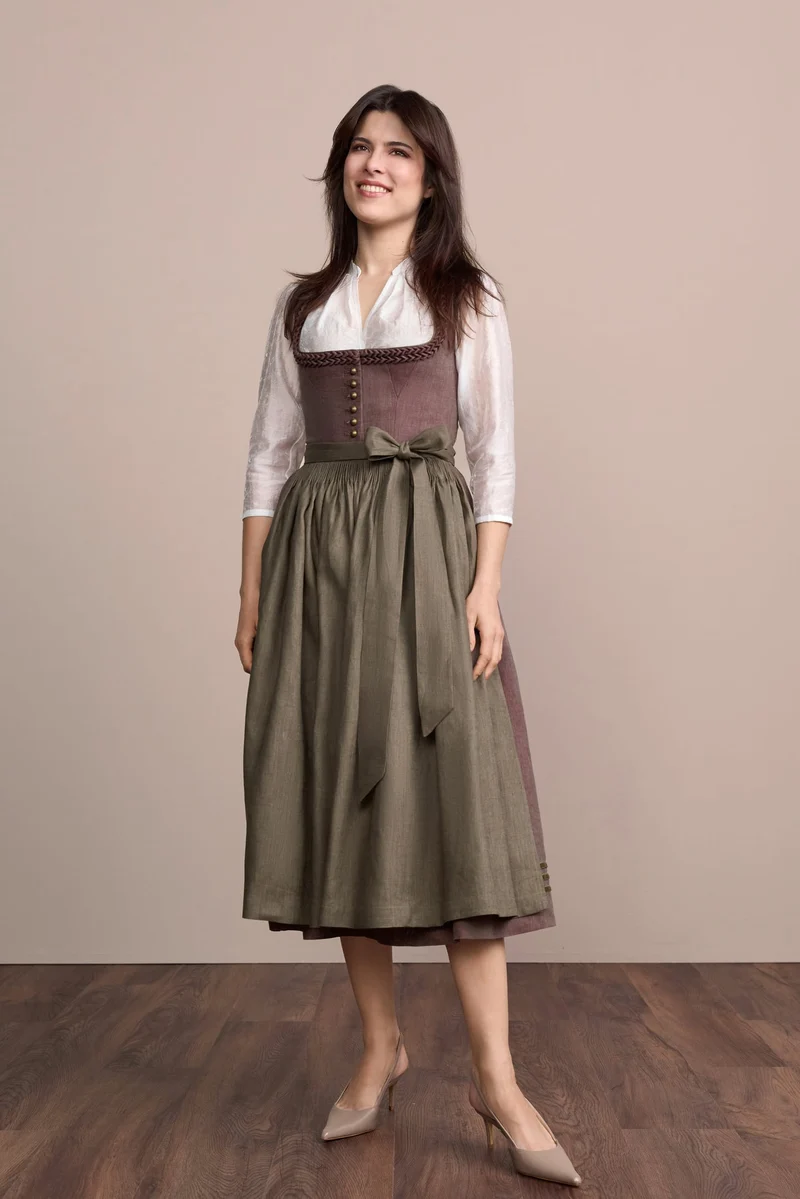 Julia Trentini Yelina Dirndl, Purple — 80cm Maxi