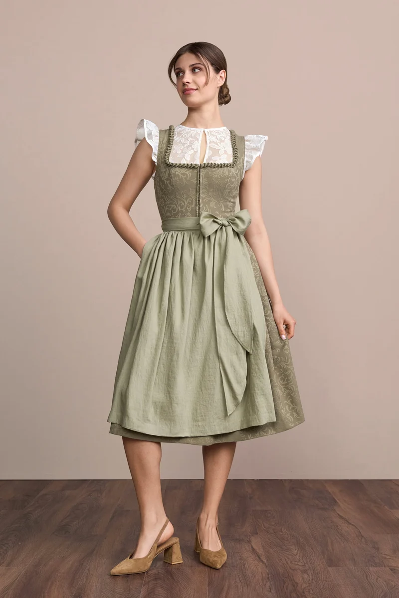 Julia Trentini Alwine Dirndl, Green — 70cm Long