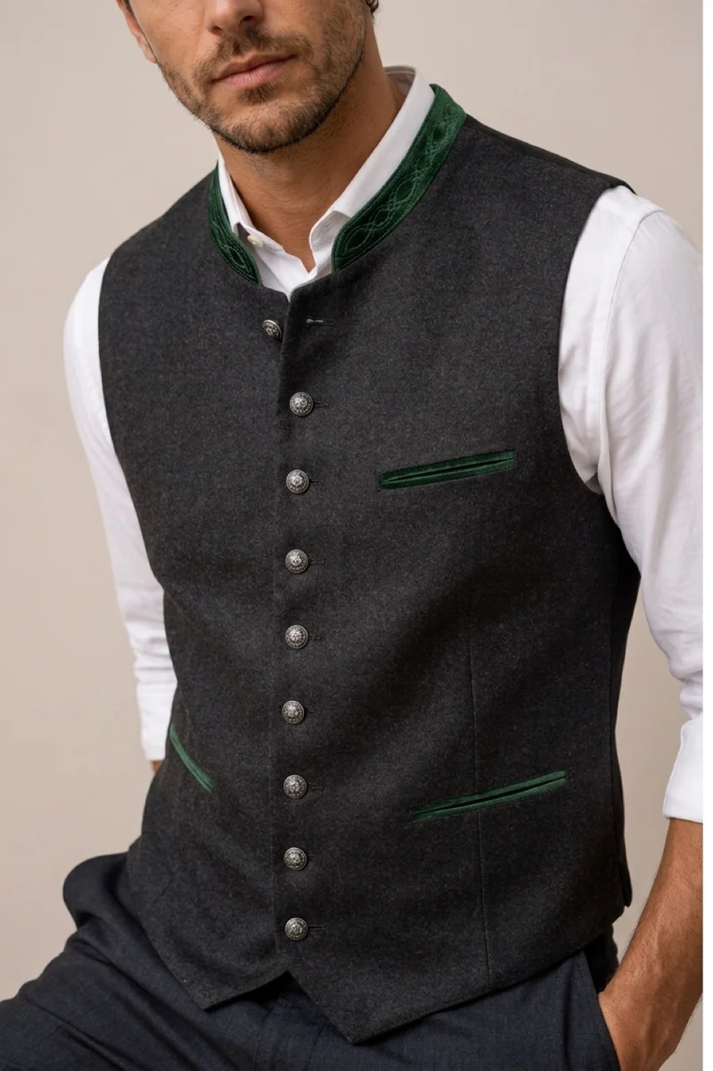 Weste Liga di Bavaria Luxury Collection dark grey-green TDW5