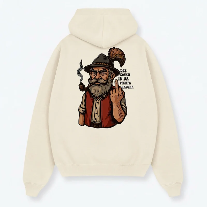 GRANTLER HOODIE - BACK PRINT/STICK CREME