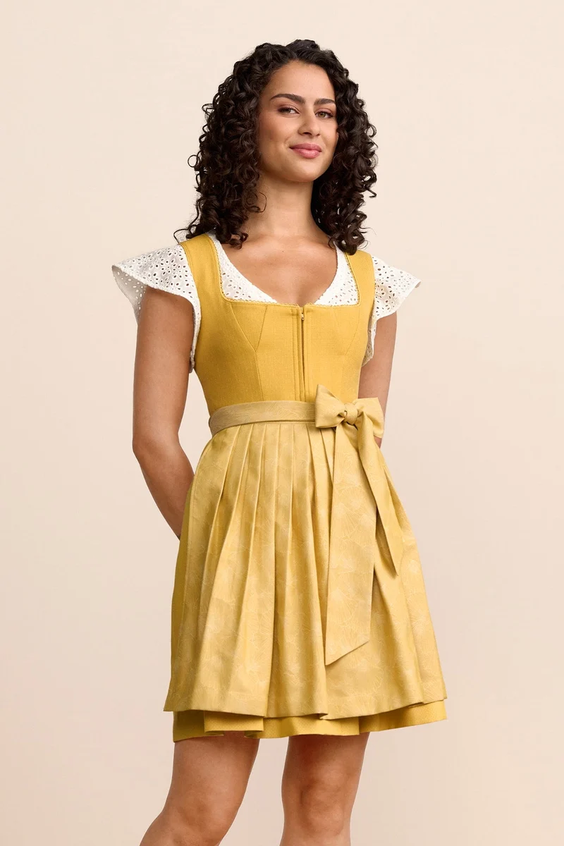 Kruger Vynella Mini Dirndl, Yellow — 50cm 2pc Set
