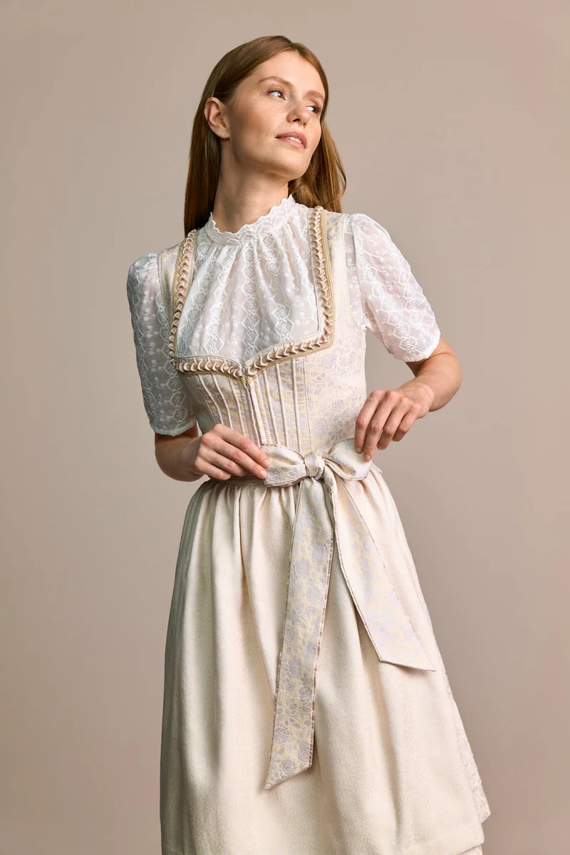 Julia Trentini Cecilia Midi Dirndl, Beige — 60cm