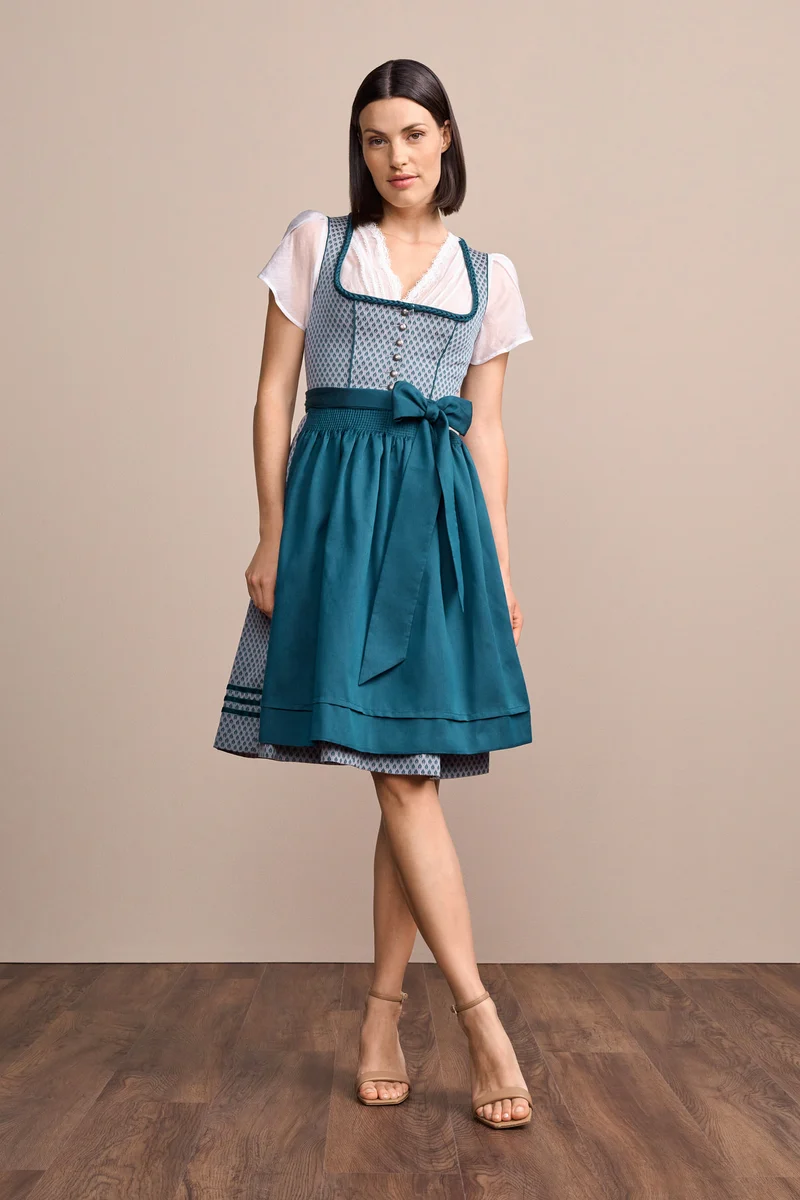 Julia Trentini Nika Midi Dirndl, Turquoise — 60cm