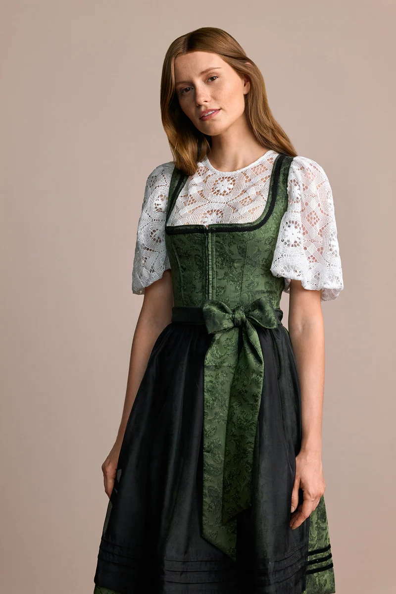 Julia Trentini Floriane Midi Dirndl, Green — 60cm