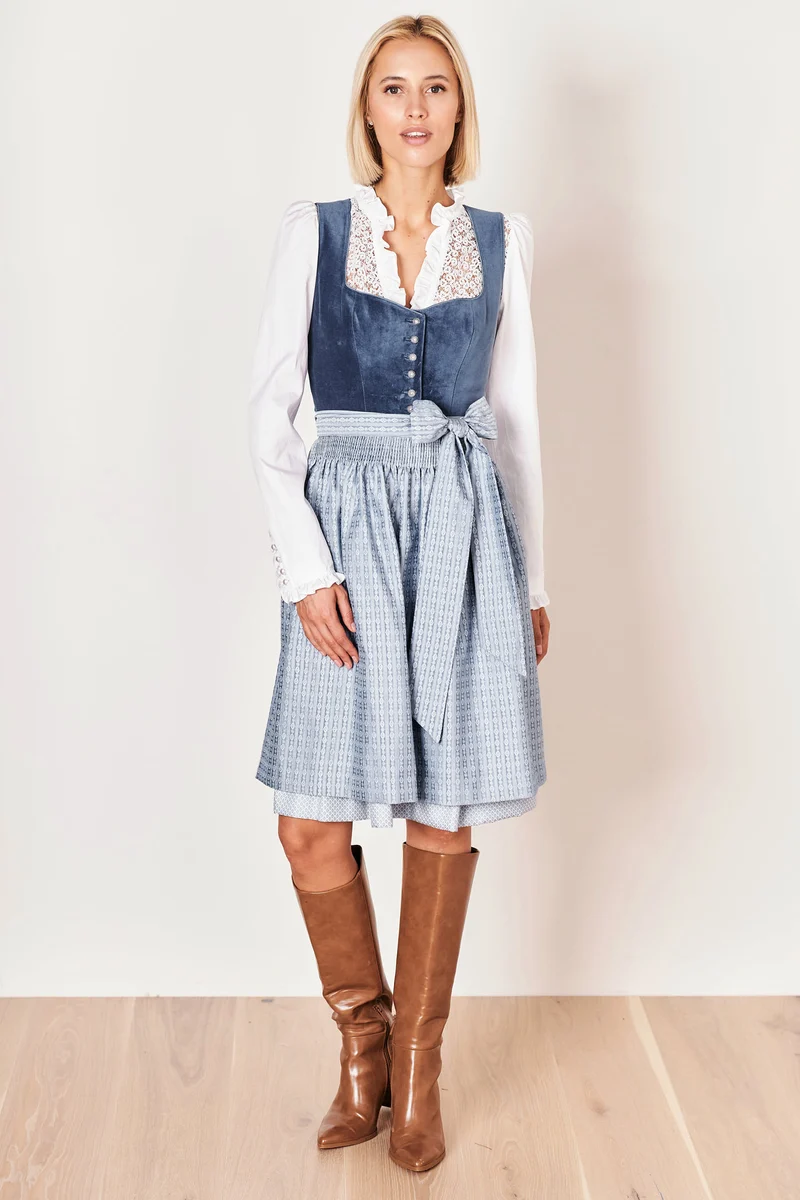 Julia Trentini Tabea Midi Dirndl, Blue — 60cm
