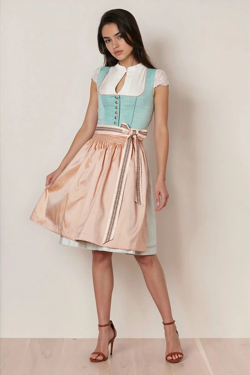 Julia Trentini Marina Midi Dirndl, Blue — 60cm