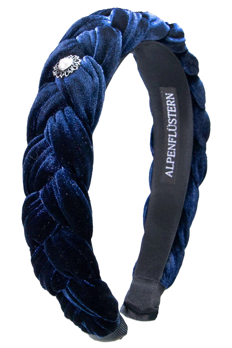 Samt Haarreif - blau