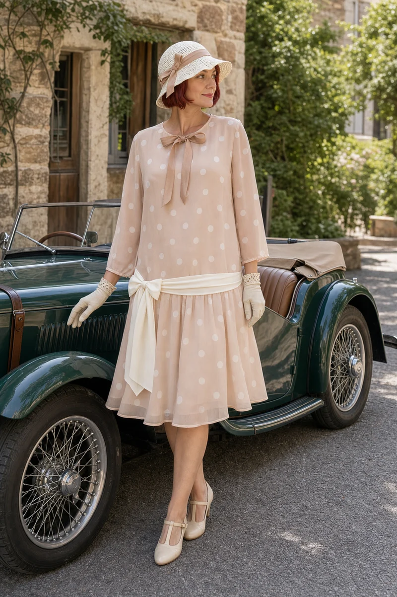 20er Jahre Tageskleid Gr. 40 – Oldtimer-Outfit