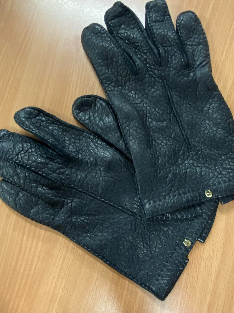 Vintage Lederhandschuhe Schwarz Größe XL