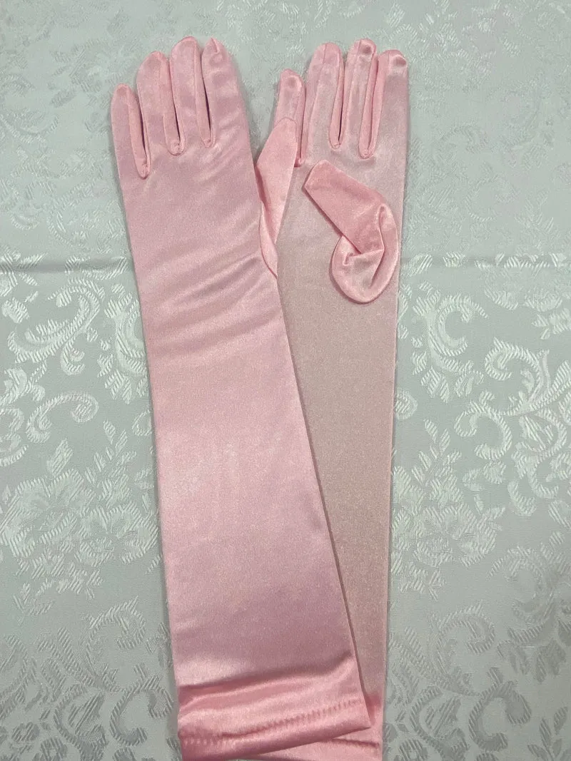 Rosa Charleston Handschuhe 20er Jahre One Size