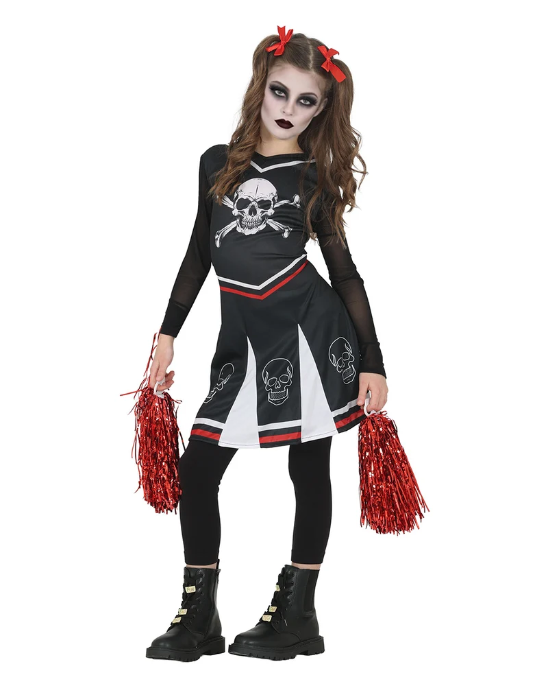 Gothic Cheerleader Kinder Kostüm