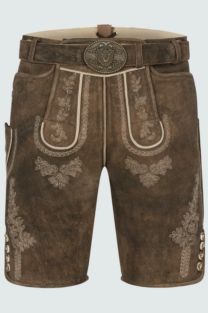 Kruger Men's Lederhosen "Quan" brown