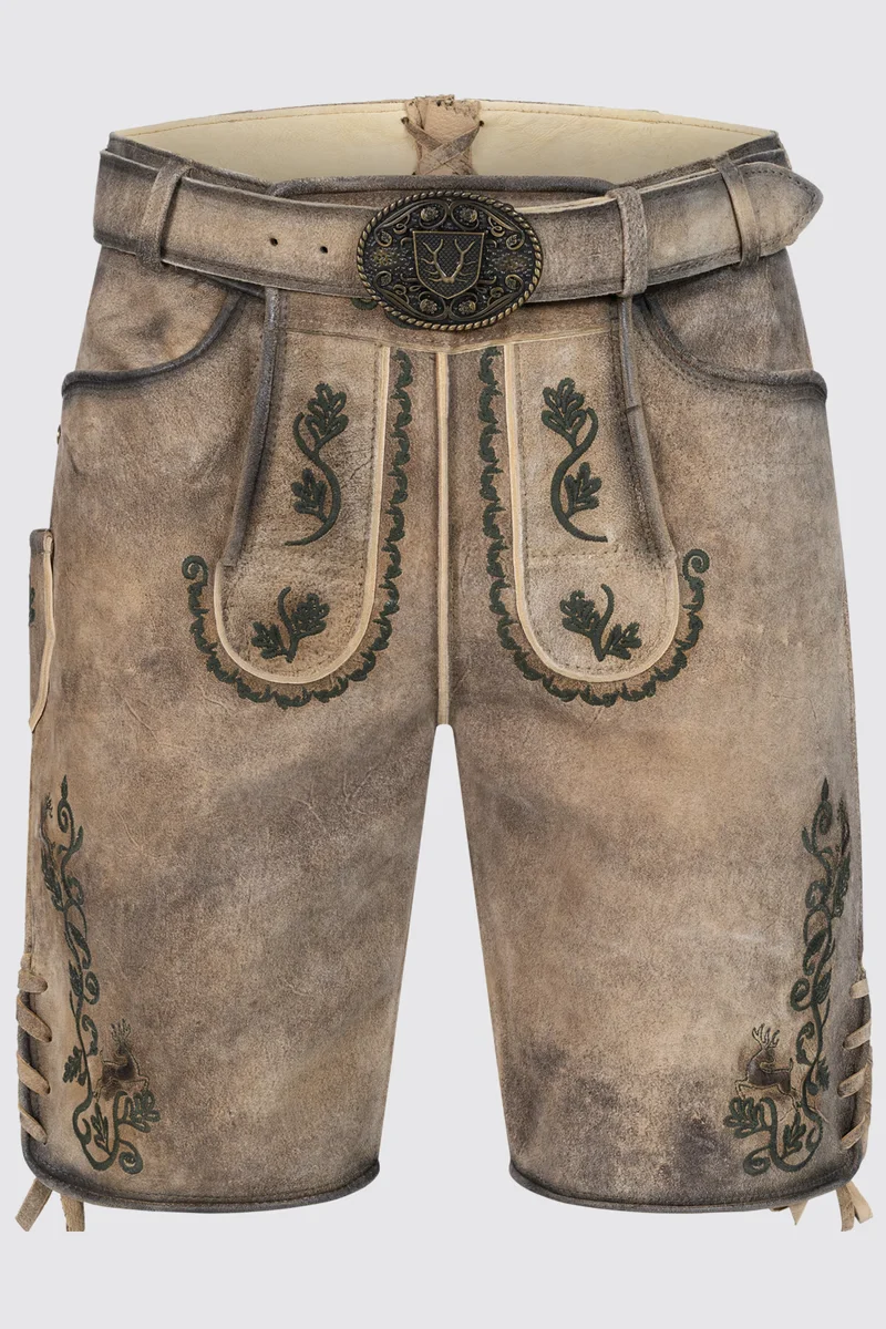 Kruger Men's Lederhosen "Melo" brown/green