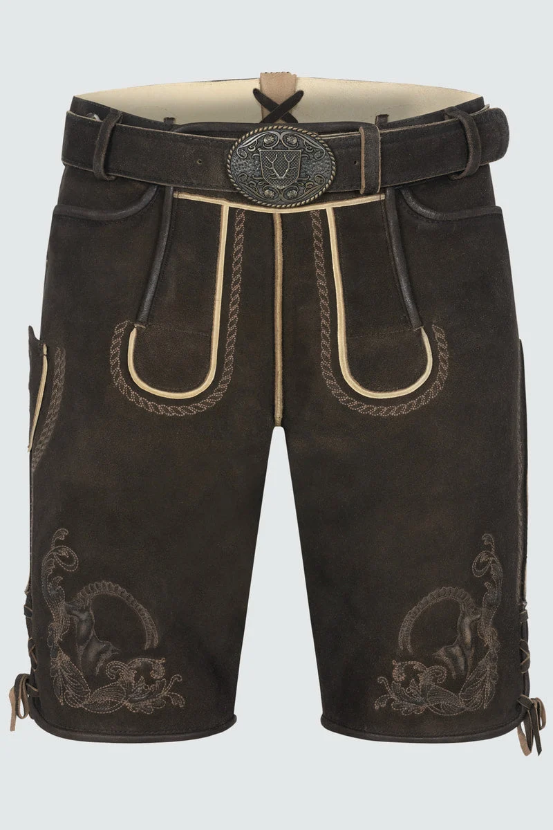 Kruger Men's Lederhosen "Balian" dark brown