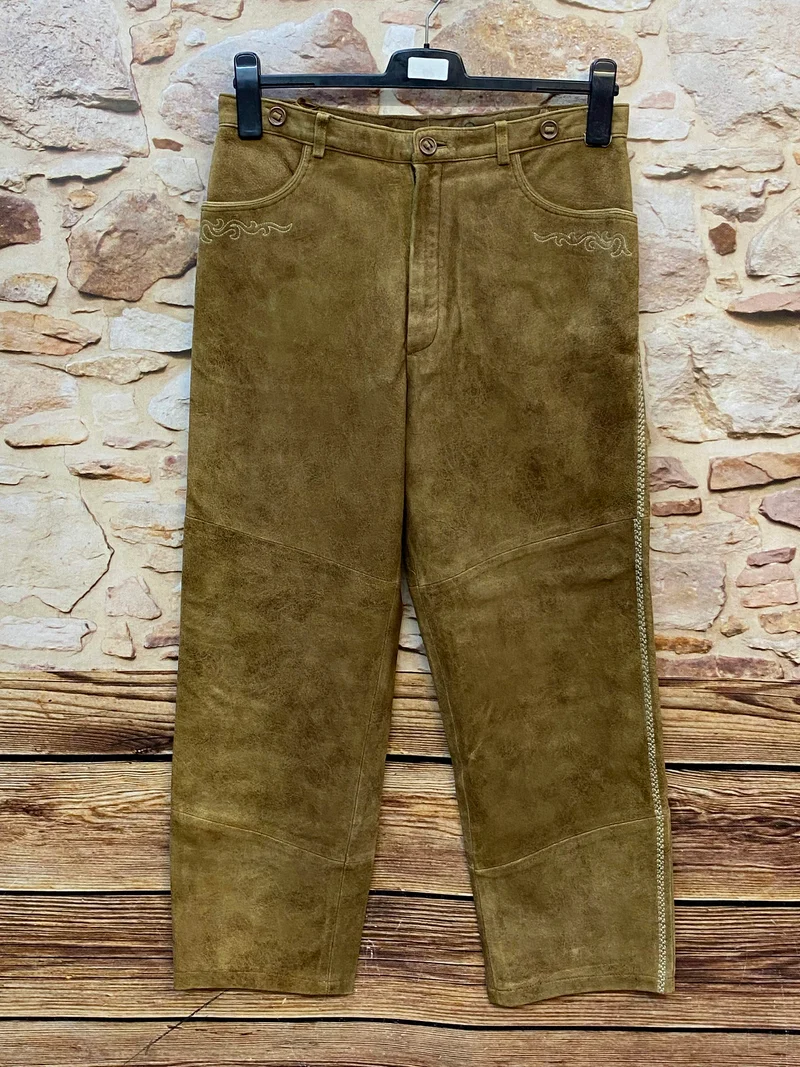 Lange Trachten Lederhose Gr. 26 aus echtem Leder