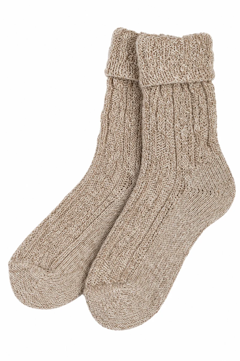 Kinder Trachtensocke beige