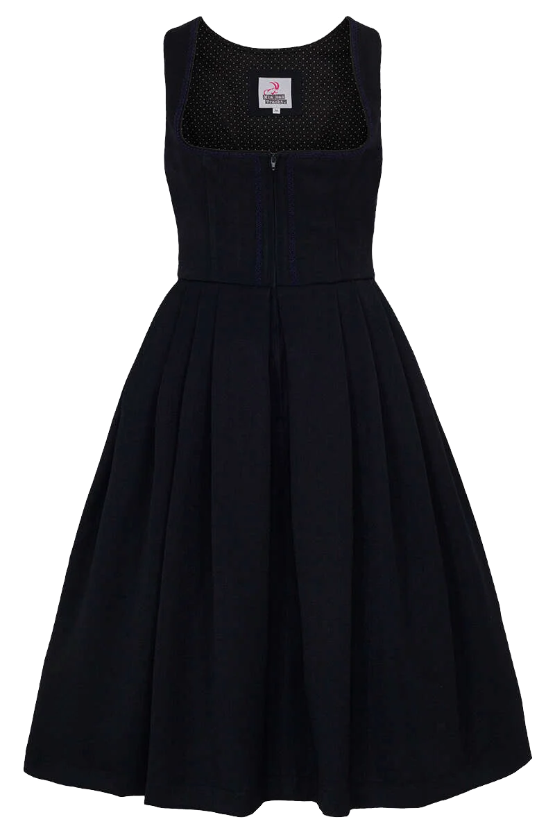 Dirndl Midi ohne Schürze - marine