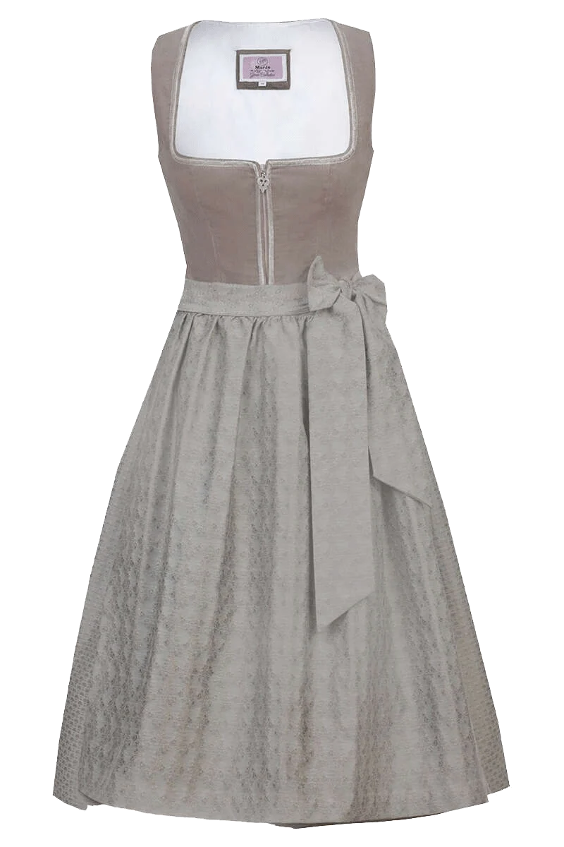 Midi-Dirndl Cordsamt - khaki