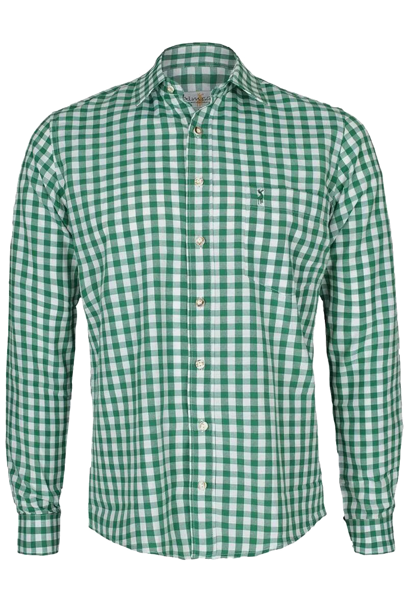 SLIM-FIT Hemdkragen kariert - tanne