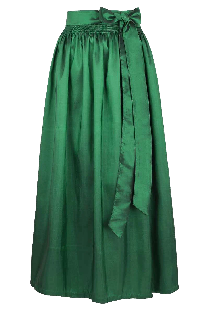 Taft Dirndlschürze lang 95cm - tanne