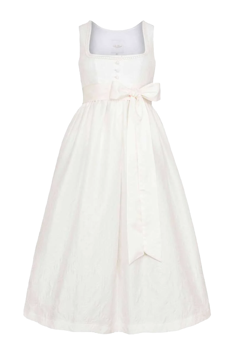 Braut-Umstandsdirndl Hochzeit - weiß weiß