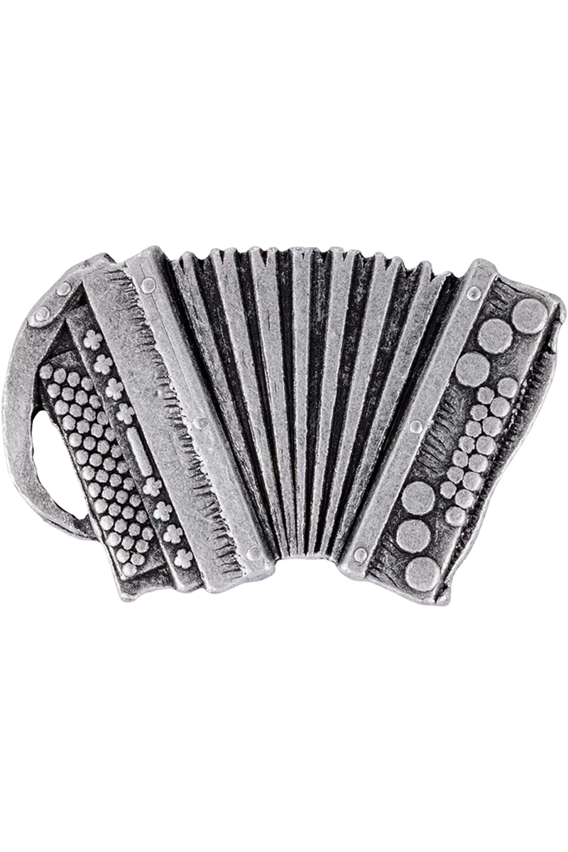 Trachten Pin mit Harmonika - altsilber