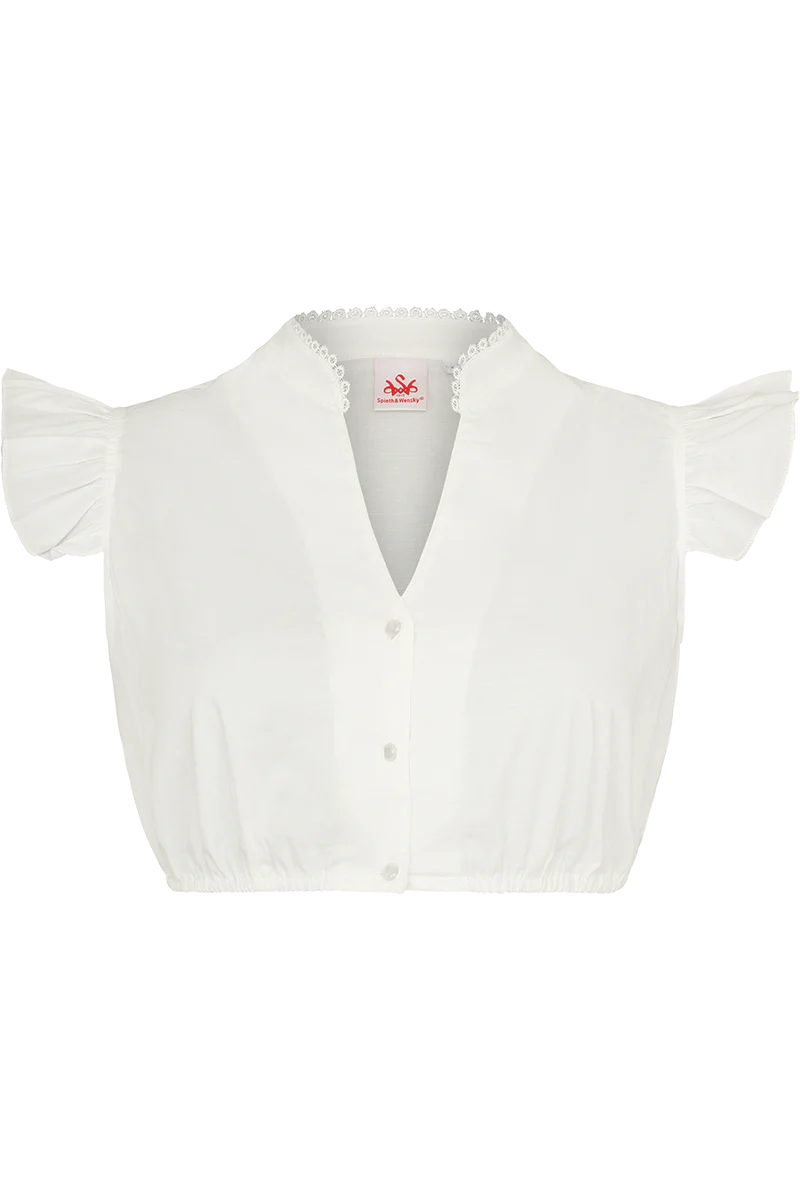 Dirndlbluse mit Flügelarm - creme