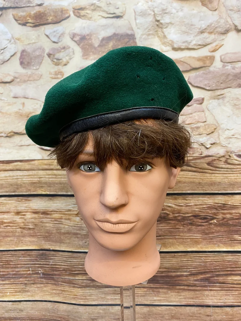 Vintage Uniform-Barett grün Gr. 59