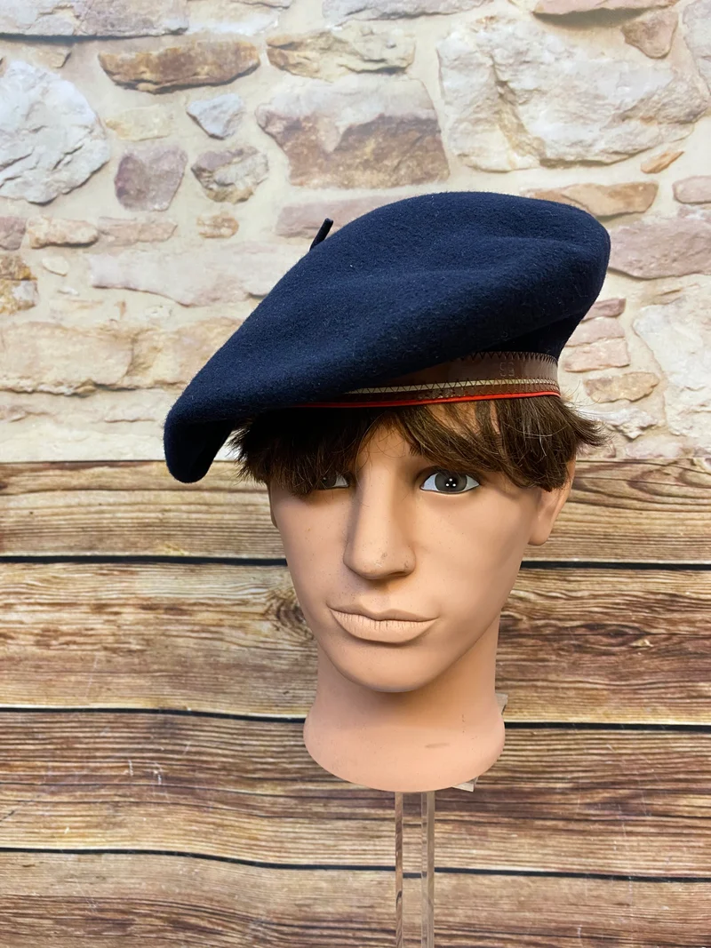 Vintage Barett dunkelblau Gr. 56
