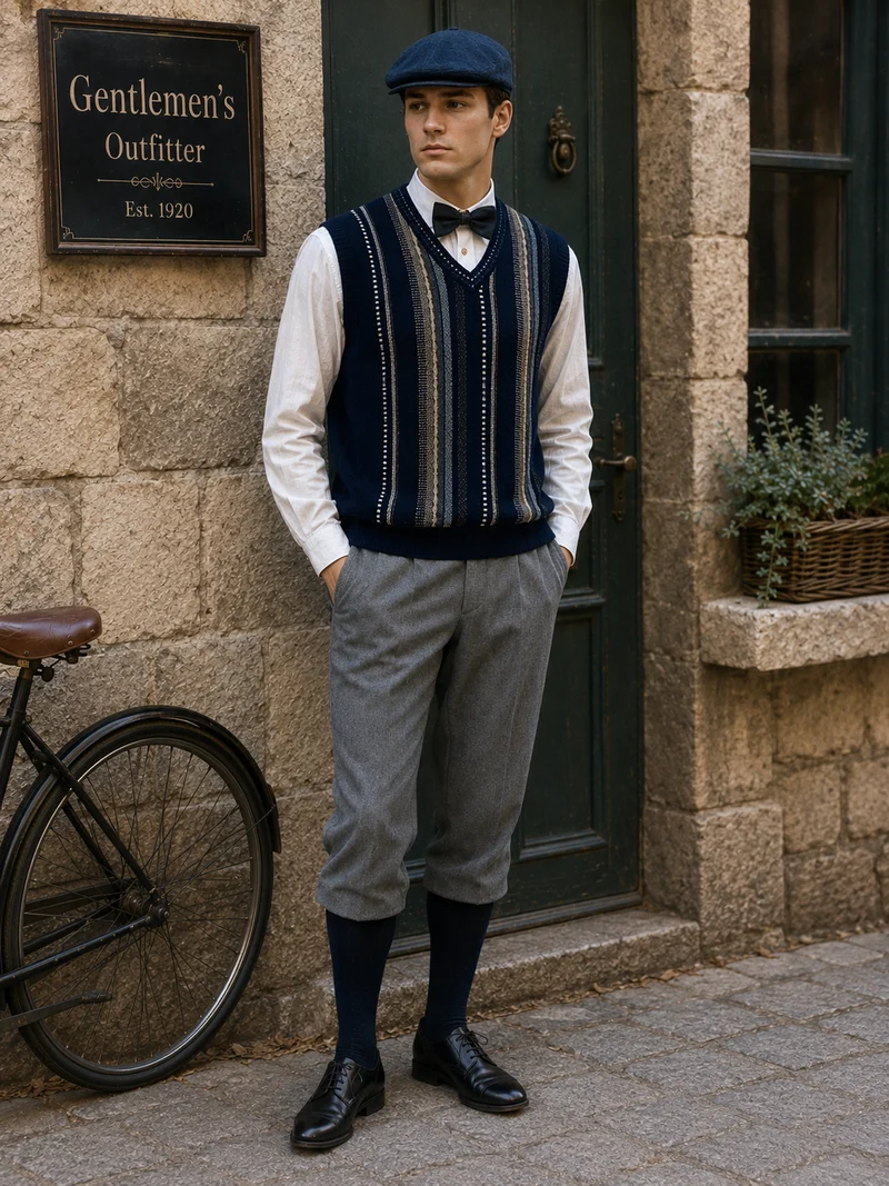 20er Jahre Herren Outfit mit Knickerbocker Hose Gr. 50