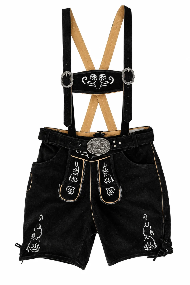 Lederhose König Ludwig Schwarz