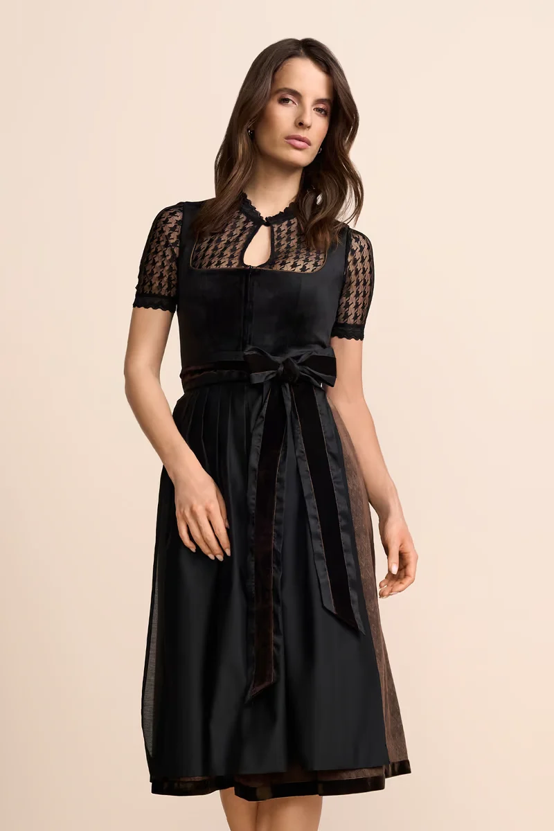 Kruger Long Dirndl 2pcs. 70cm "Mikaela" black