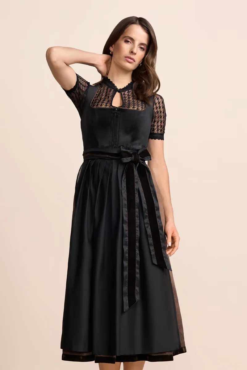 Kruger Maxi Dirndl 2pcs. 80cm "Mikaela" black