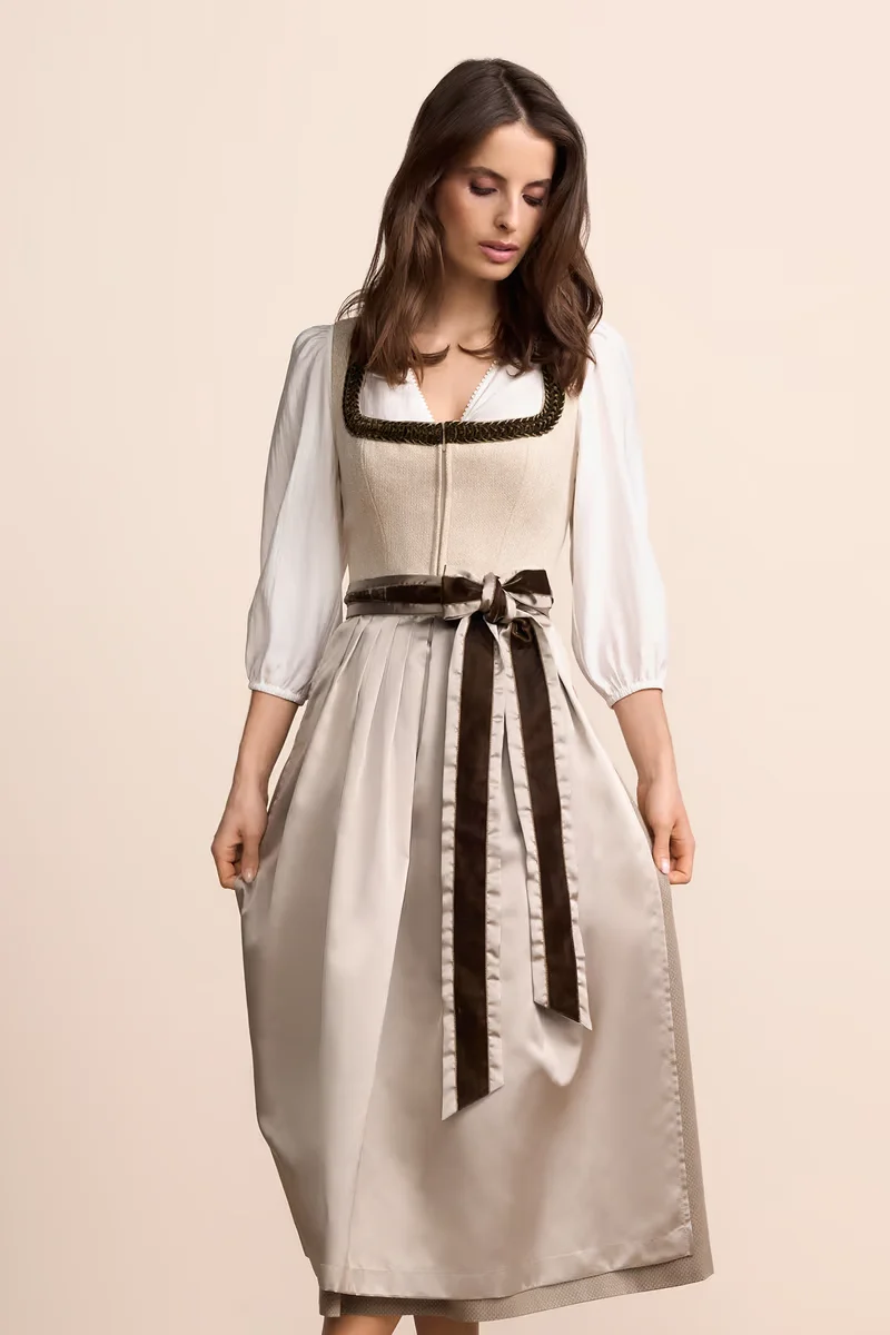 Kruger Maxi Dirndl 2pcs. 80cm "Serina" beige