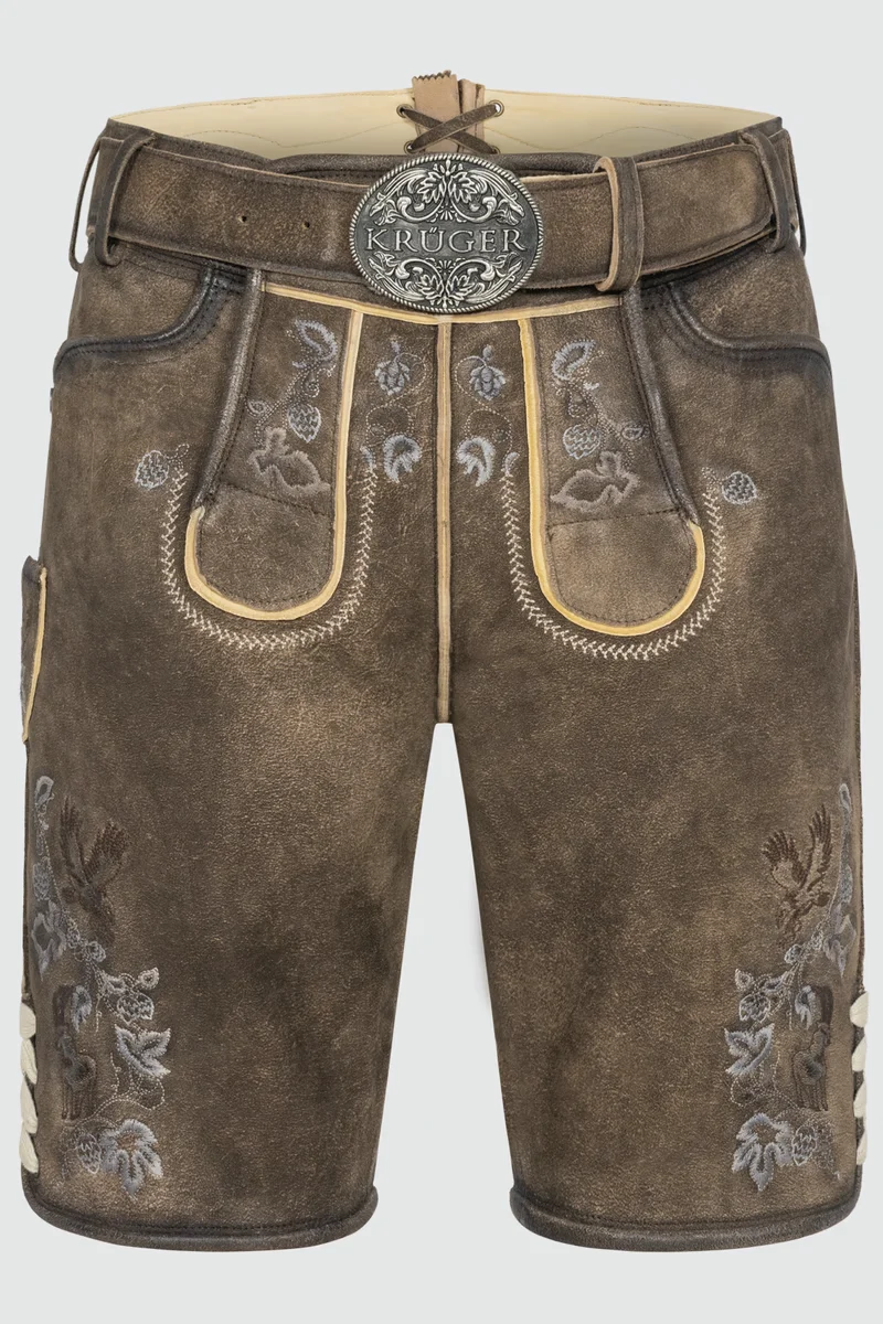 Kruger Men's Lederhosen "Ulli" brown/tan