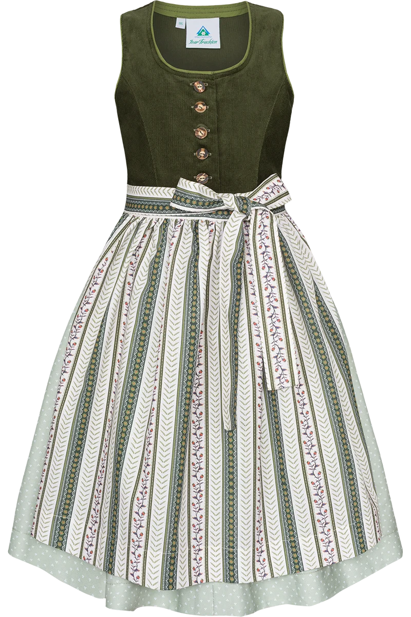 Kinderdirndl mit Cordoberteil - grün