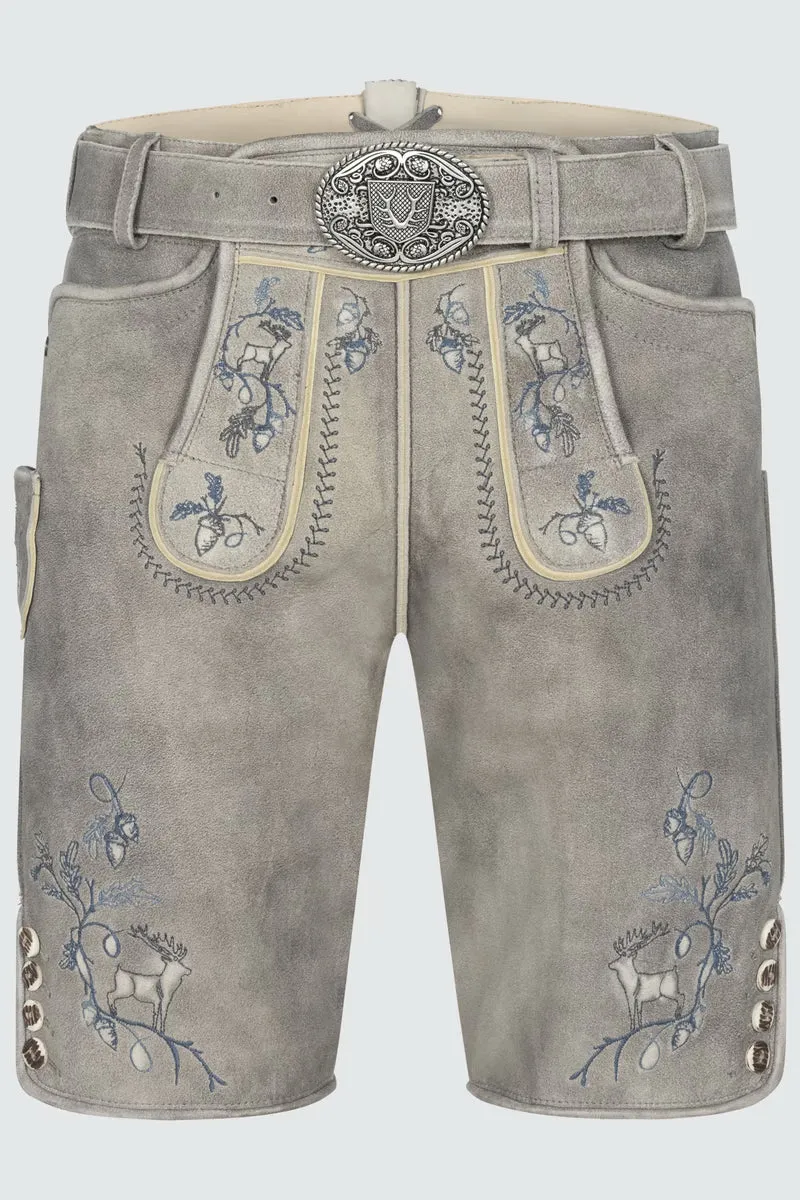 Kruger Men's Lederhosen "Ulfs" gray