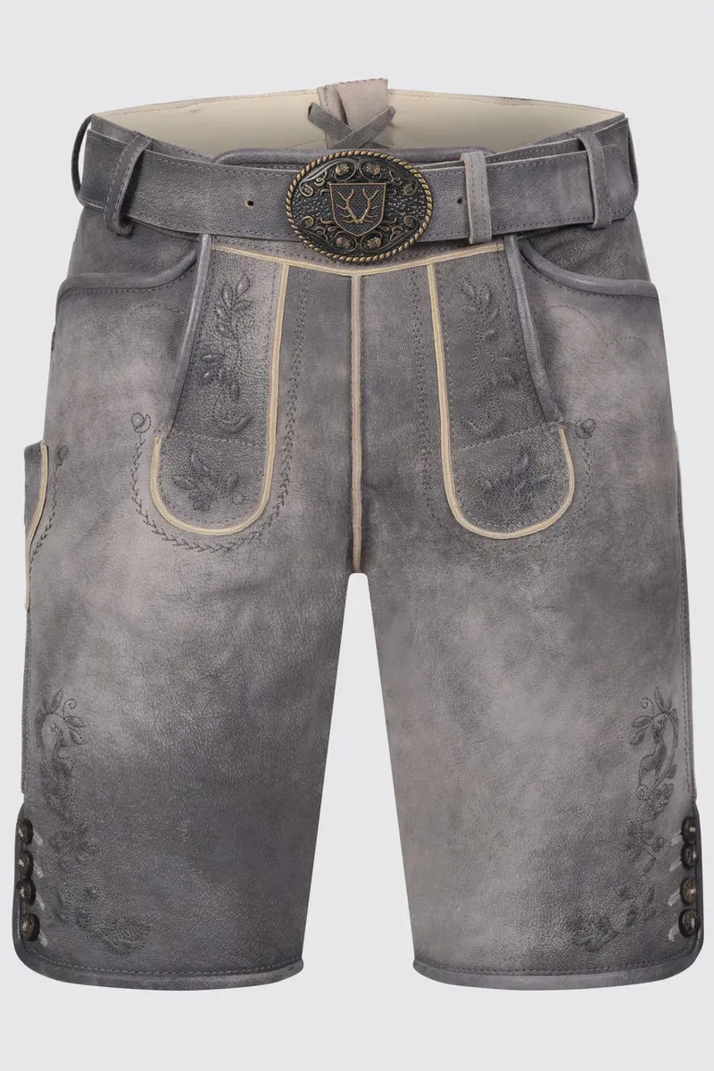 Kruger Men's Lederhosen "Wincent" gray