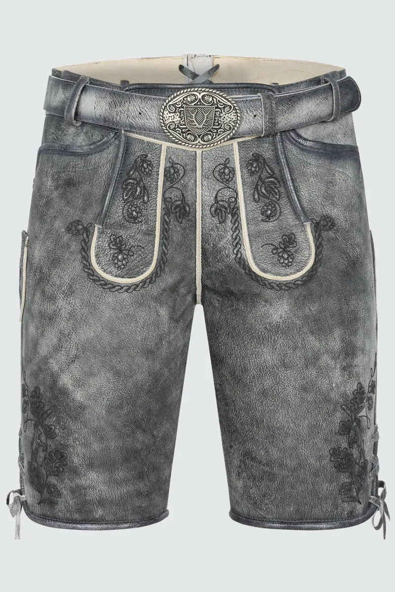 Kruger Men's Lederhosen "Okko" grey