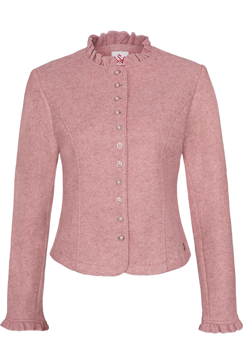 Damen Trachtenblazer in Walkoptik Stretch - rosa