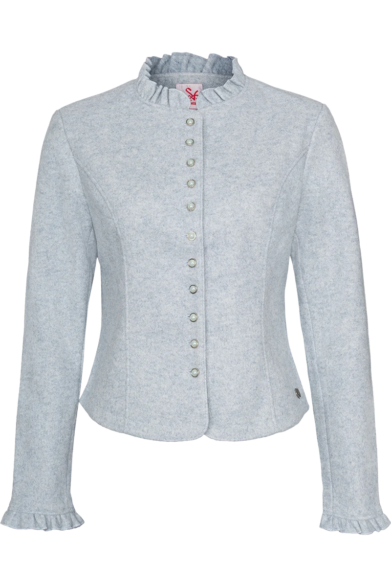 Damen Trachtenblazer in Walkoptik Stretch - hellblau