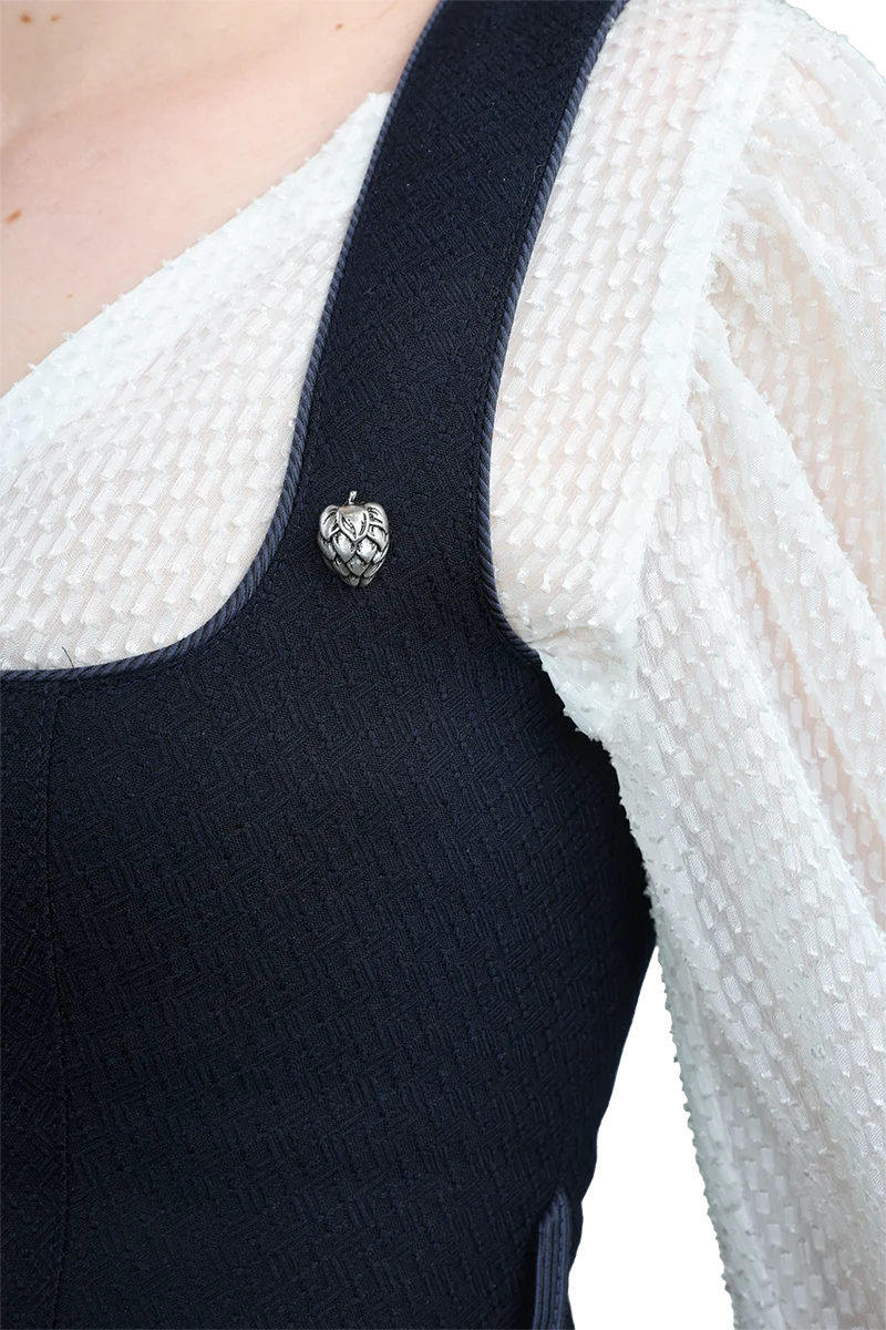 Pin Hopfen - altsilber