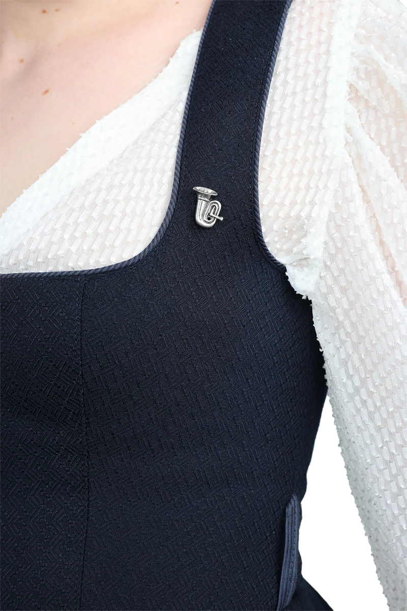 Pin Tuba - altsilber